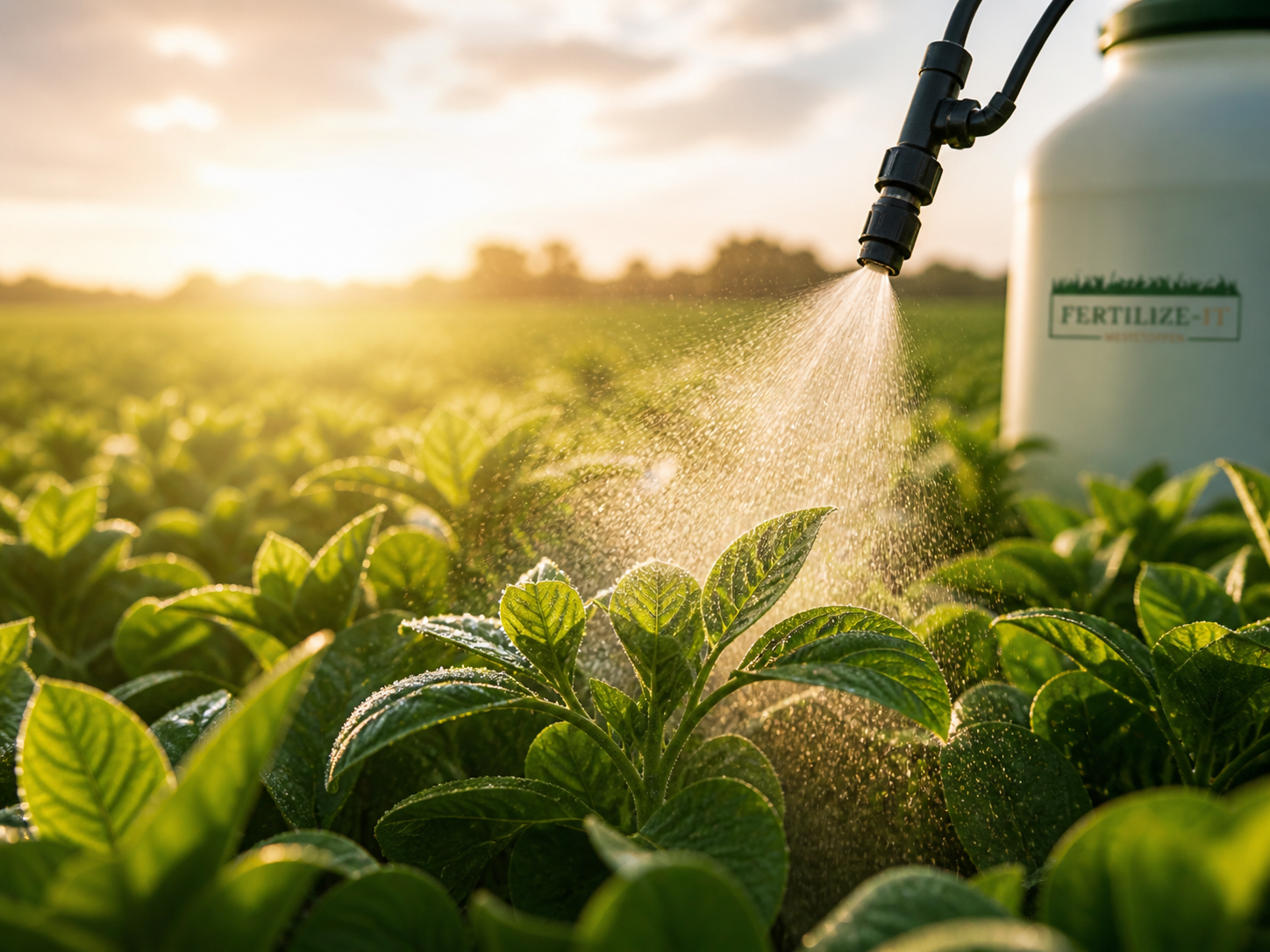 Liquid elixir spray on crops